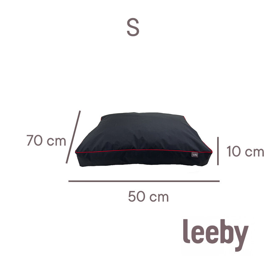 Leeby Colchão Impermeável Anti Pelos Preto para cães, , large image number null